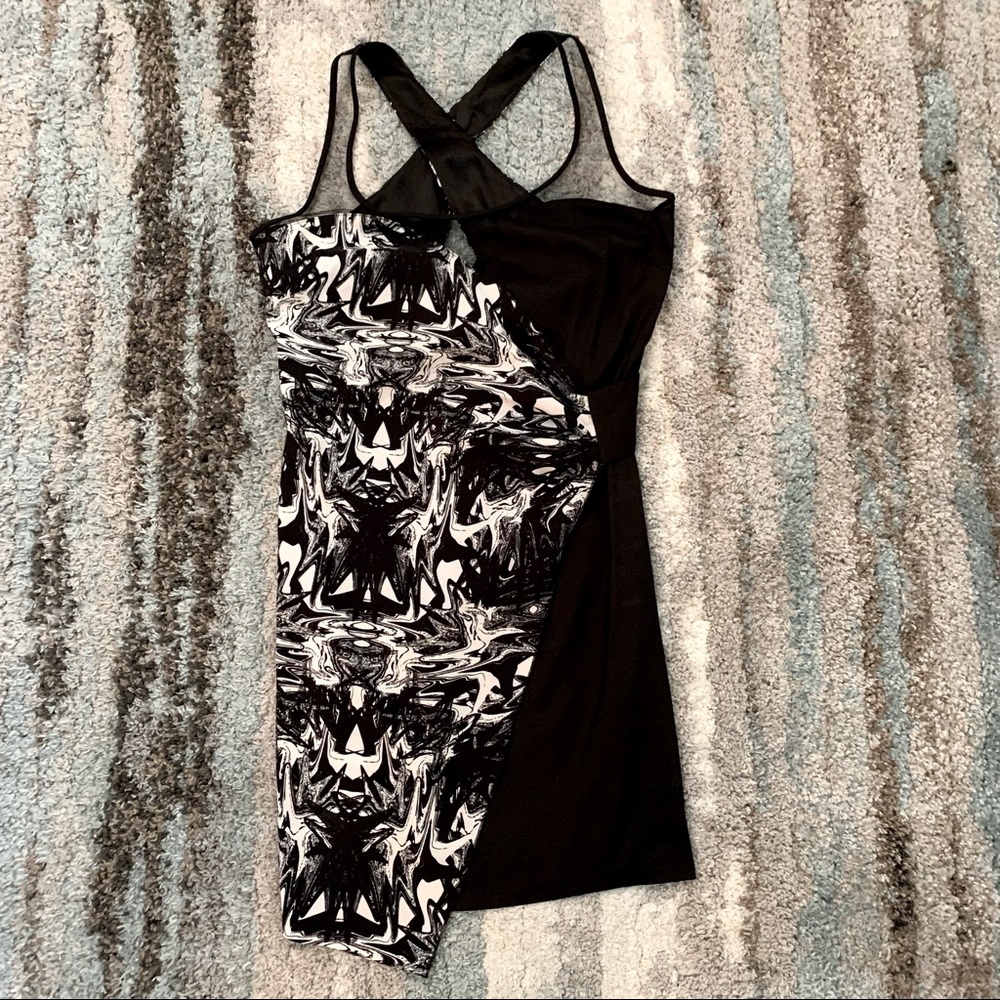 Factory by Erik Hart Asymmetrical Abstract Dress